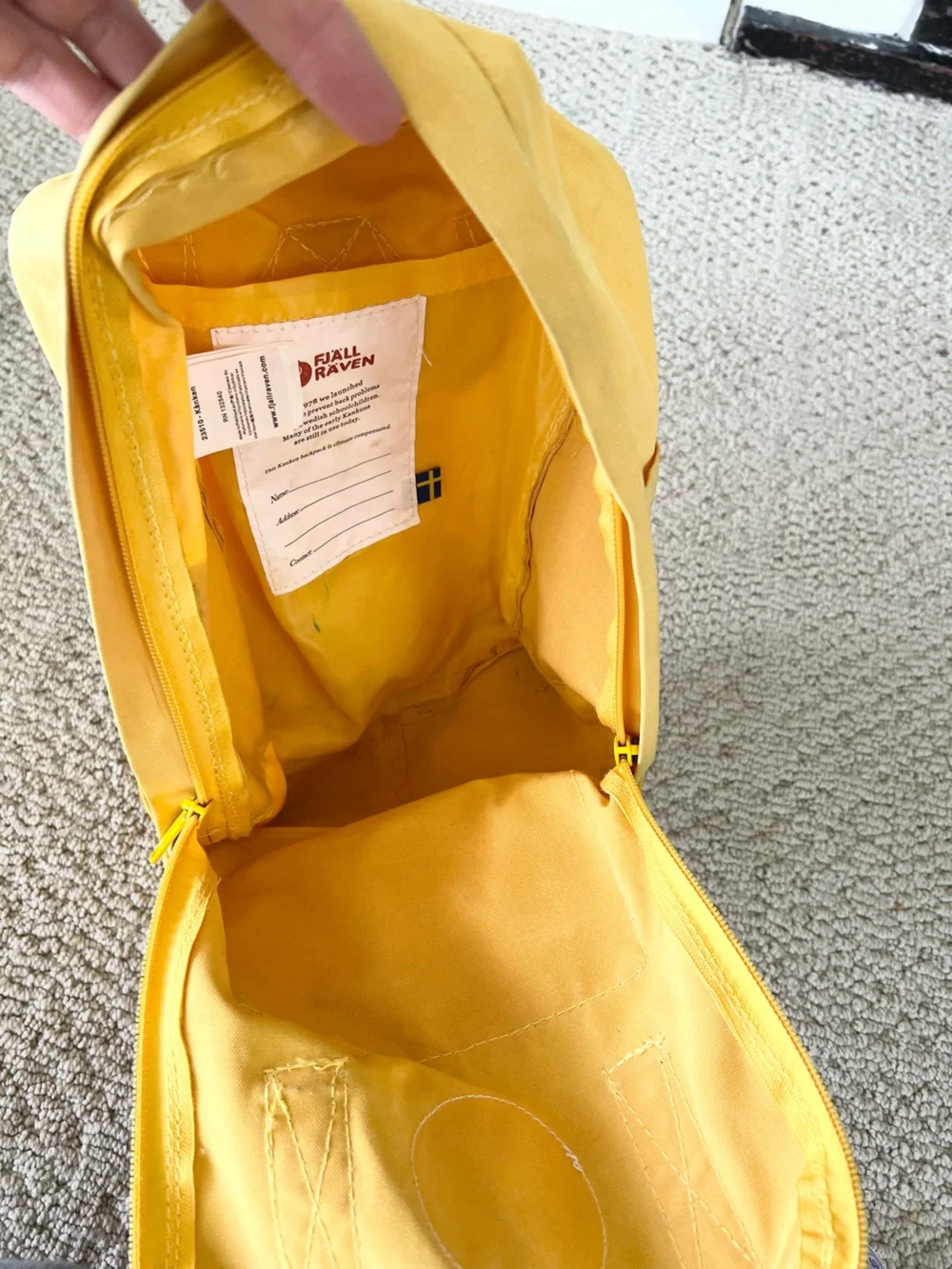 Fjallraven kanken mini backpack yellow school hiking cute commuter bag fall